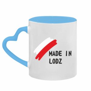 Kubki z uchwytem w kształcie serca dwukolorowe