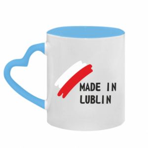 Kubki z uchwytem w kształcie serca dwukolorowe