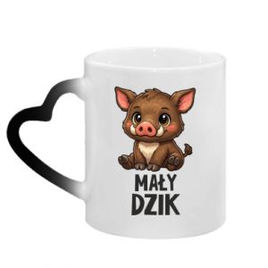 Kubek magiczny z uchwytem w kształcie serca Mały dzik