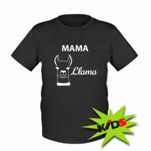 Koszulka dziecięca z alpakami i lamami Mama llama