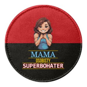 Naszywka okrągła na Dzień Mamy Mama osobisty Superbohater