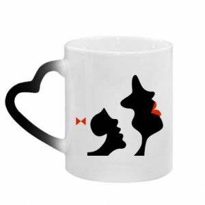 Kubki magiczne z uchwytem w kształcie serca