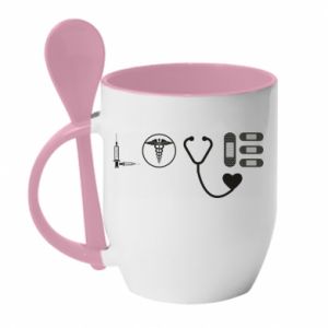 Kubki z ceramicznymi łyżkami