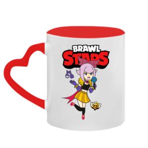 Kubek z uchwytem w kształcie serca dwokolorowy Melodie  Brawl stars