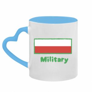 Kubki z uchwytem w kształcie serca dwukolorowe