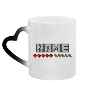 Kubki magiczne z uchwytem w kształcie serca