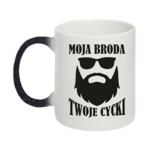 Kubki zmieniające kolor brokatowe