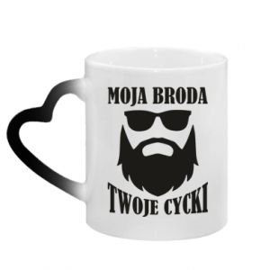 Kubki magiczne z uchwytem w kształcie serca