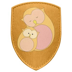 Naszywka tarcza z sowami Mom owl and baby owl