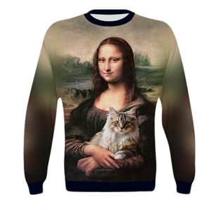 Bluza dziecięca Fullprint Mona Lisa i kot