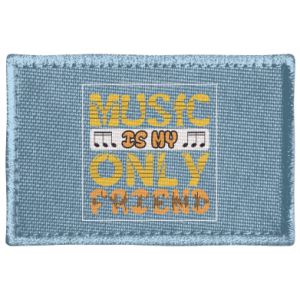 Naszywka prostokątna Music is my only friend