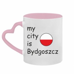 Kubki z uchwytem w kształcie serca dwukolorowe