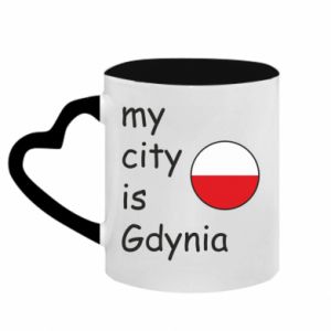 Kubki z uchwytem w kształcie serca dwukolorowe