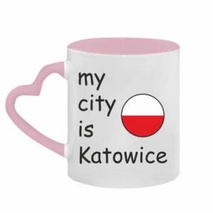 Kubki z uchwytem w kształcie serca dwukolorowe