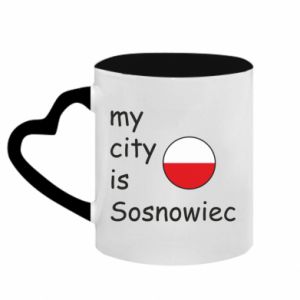 Kubki z uchwytem w kształcie serca dwukolorowe