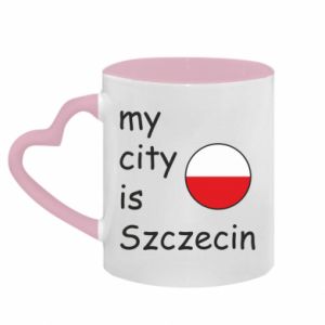 Kubki z uchwytem w kształcie serca dwukolorowe