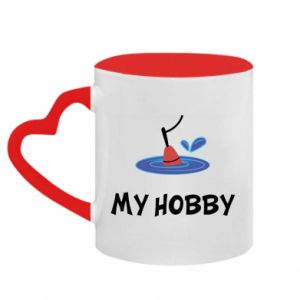 Kubki z uchwytem w kształcie serca dwukolorowe