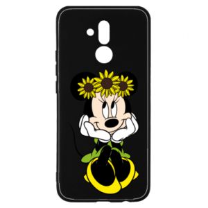 Etui na Huawei Mate 20 Lite Myszka Minnie z kwiatami na głowie