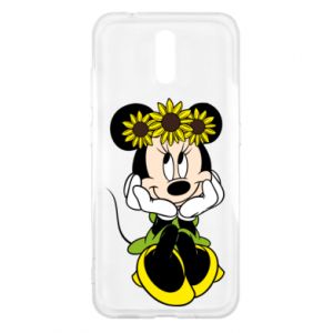 Etui na Nokia 2.3 Myszka Minnie z kwiatami na głowie