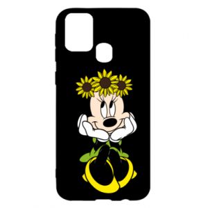 Etui na Samsung M31 Myszka Minnie z kwiatami na głowie - PrintSalon Etui na Samsung M31 Myszka Minnie z kwiatami na głowie
