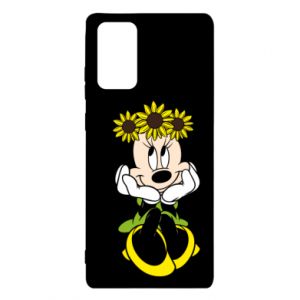 Etui na Samsung Note 20 Myszka Minnie z kwiatami na głowie