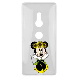 Etui na Sony XZ2 Myszka Minnie z kwiatami na głowie