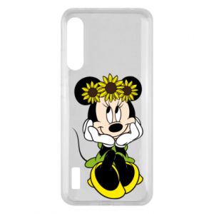 Etui na Xiaomi Mi A3 Lite Myszka Minnie z kwiatami na głowie