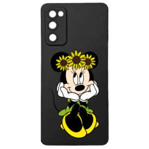 Etui na Samsung S20 FE Myszka Minnie z kwiatami na głowie