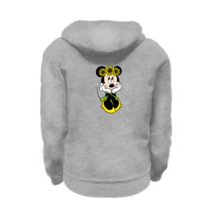 Bluza na zamek dziecięca Myszka Minnie z kwiatami na głowie