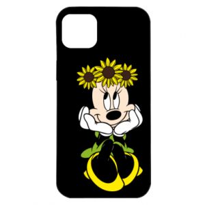 Etui na iPhone 14 Plus Myszka Minnie z kwiatami na głowie