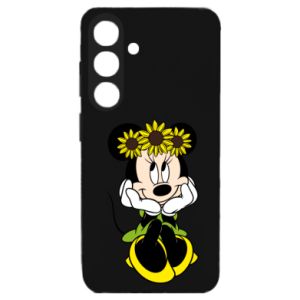 Etui na Samsung S24 Myszka Minnie z kwiatami na głowie - PrintSalon Etui na Samsung S24 Myszka Minnie z kwiatami na głowie