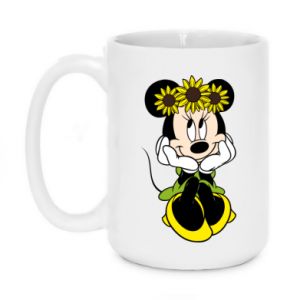 Kubek 450ml Myszka Minnie z kwiatami na głowie