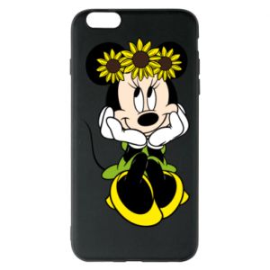 Etui na iPhone 6 Plus/6S Plus Myszka Minnie z kwiatami na głowie