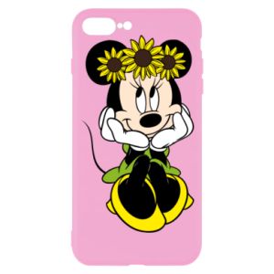 Etui do iPhone 7 Plus Myszka Minnie z kwiatami na głowie