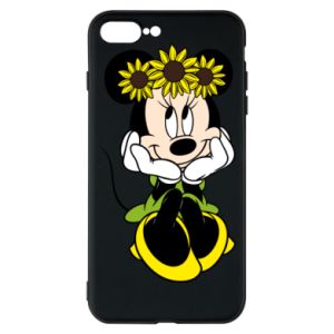 Etui na iPhone 8 Plus Myszka Minnie z kwiatami na głowie