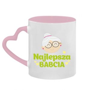 Kubki z uchwytem w kształcie serca dwukolorowe