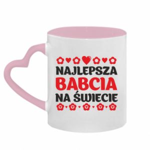 Kubki z uchwytem w kształcie serca dwukolorowe