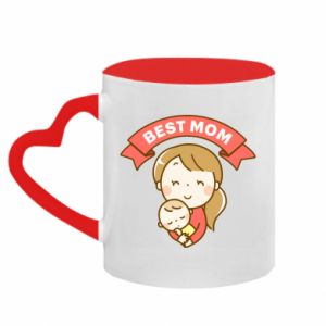Kubki z uchwytem w kształcie serca dwukolorowe