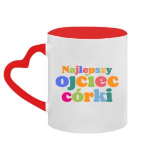 Kubki z uchwytem w kształcie serca dwukolorowe