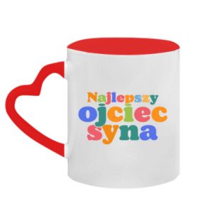 Kubki z uchwytem w kształcie serca dwukolorowe
