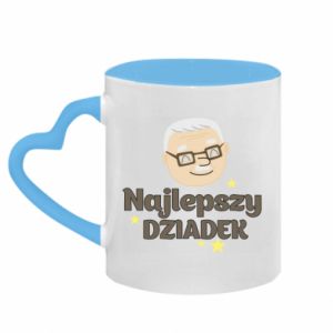 Kubki z uchwytem w kształcie serca dwukolorowe
