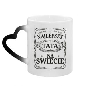 Kubek magiczny z uchwytem w kształcie serca dla taty Najlepszy tata na swiecie
