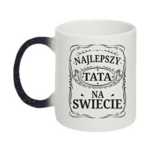 Kubek-zmieniający kolor brokatowy dla taty Najlepszy tata na swiecie
