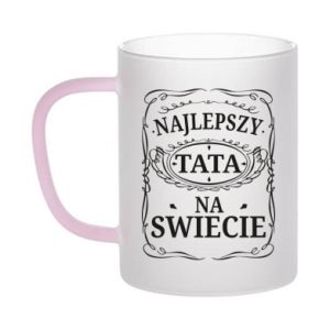 Kubek szroniony dwukolorowy dla taty Najlepszy tata na swiecie