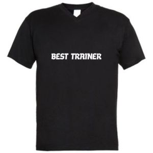 Koszulka V-neck męska Najlepszy trener