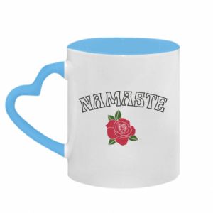 Kubki z uchwytem w kształcie serca dwukolorowe