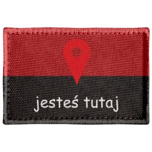 Naszywka prostokątna dla męża Napis - Jesteś tutaj
