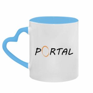 Kubki z uchwytem w kształcie serca dwukolorowe