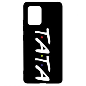 Etui na Samsung S10 Lite na Dzień Ojca Napis tata i kolorowe kropki