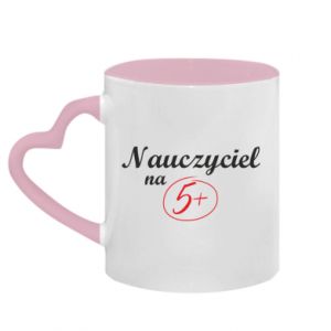 Kubki z uchwytem w kształcie serca dwukolorowe